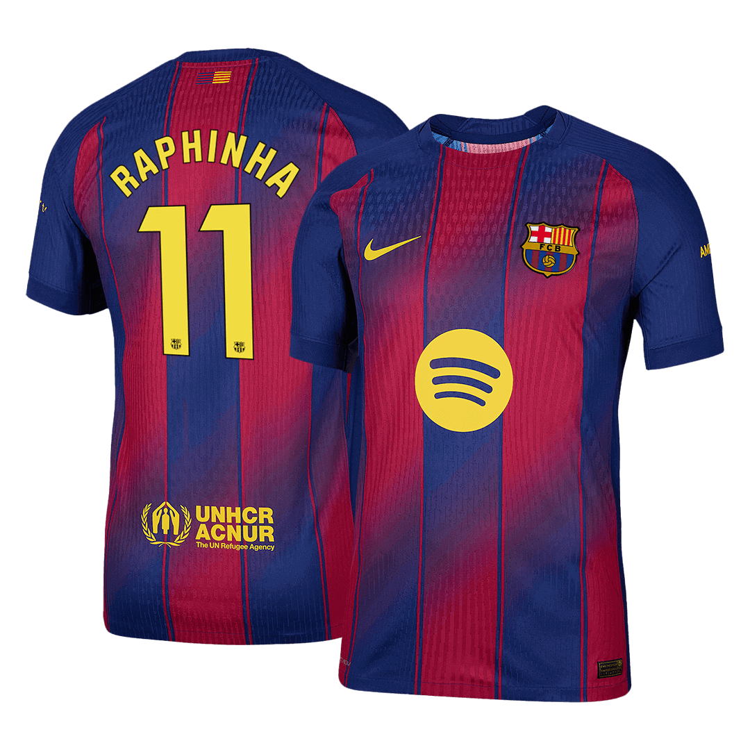 Barcelona Tröja RAPHINHA #11 2025/26 Hemma Röd & Blå