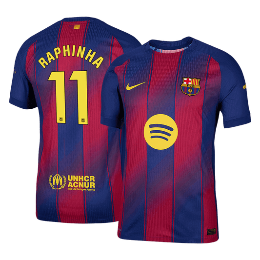 Barcelona Tröja RAPHINHA #11 2025/26 Hemma Röd & Blå
