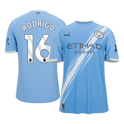 RODRIGO #16 Manchester City Tröja 2025/26 Hemma Premium Blå