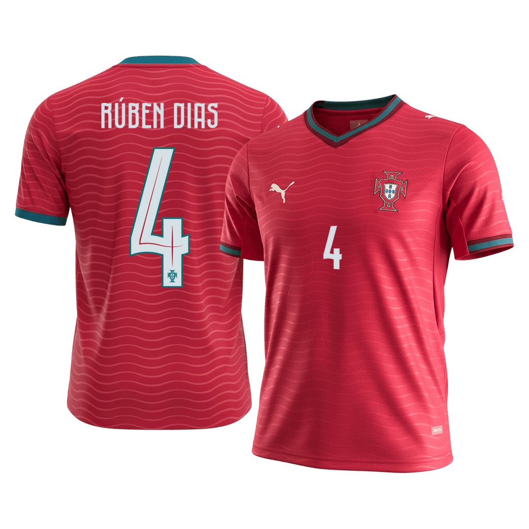 RÚBEN DIAS #4 Portugal Tröja 2026 Hemma Premium Röd