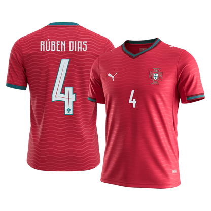 RÚBEN DIAS #4 Portugal Tröja 2026 Hemma Premium Röd