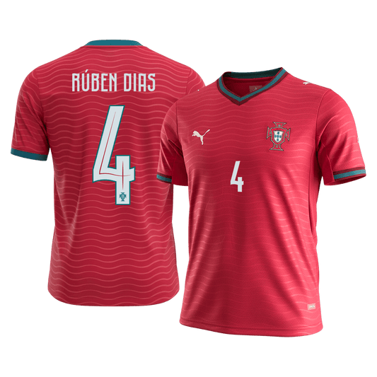 RÚBEN DIAS #4 Portugal Tröja 2026 Hemma Premium Röd