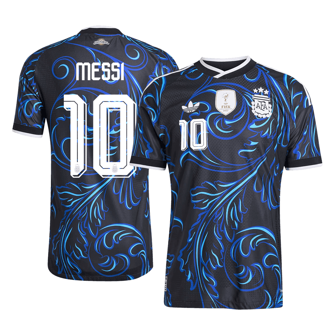 Argentina Tröja MESSI #10 2026 Borta Autentisk Svart