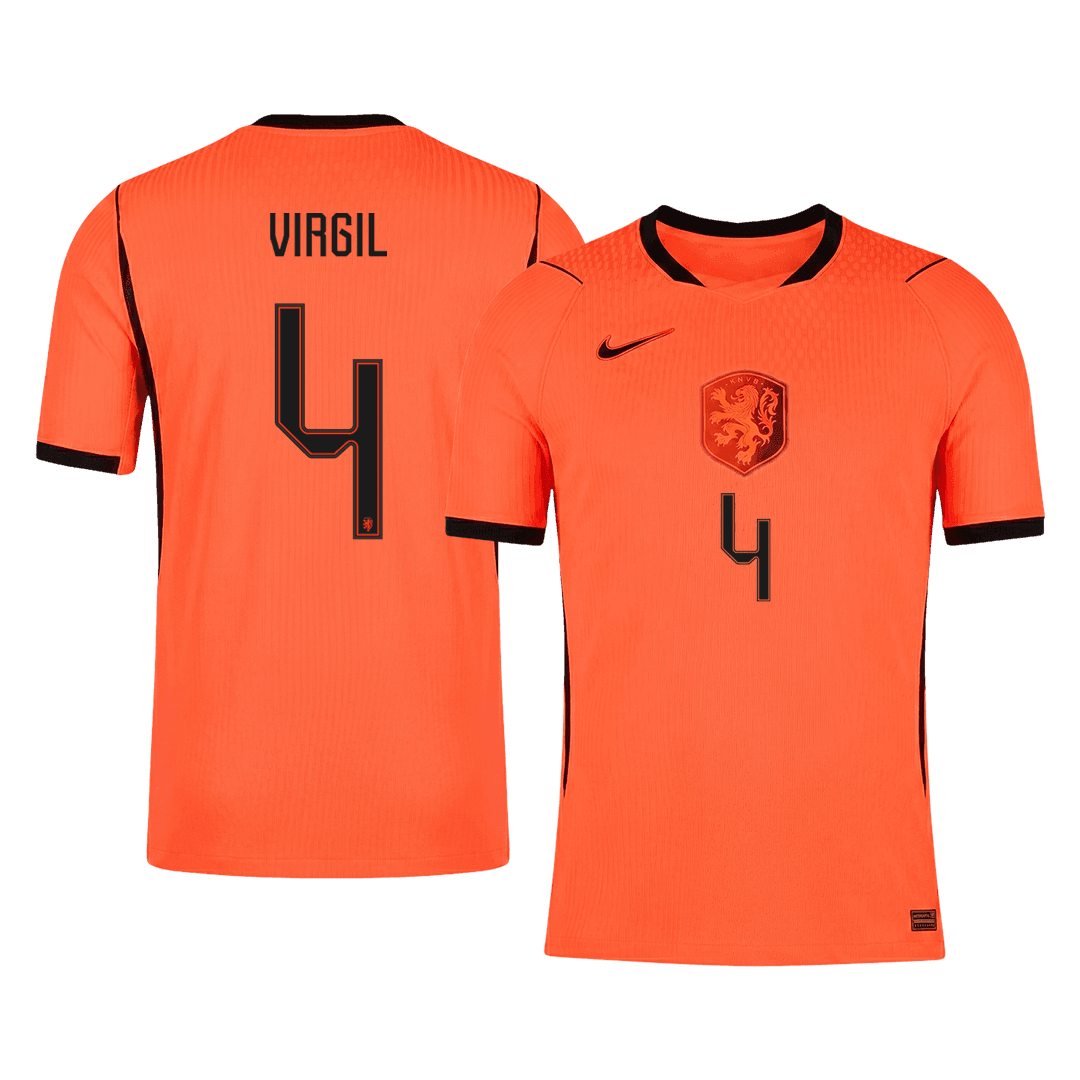 Nederländerna Tröja VIRGIL #4 2026 Hemma Autentisk Orange