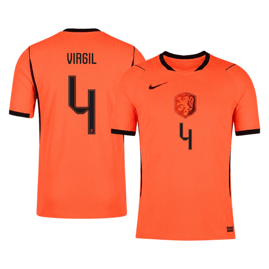 Nederländerna Tröja VIRGIL #4 2026 Hemma Autentisk Orange
