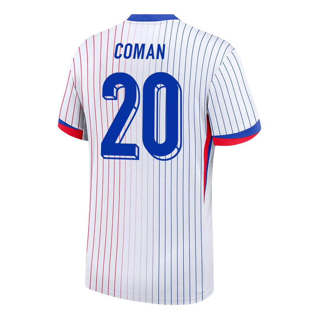 Frankrike Tröja COMAN #20 Euro 2024 Borta Vit