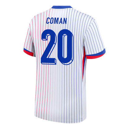 Frankrike Tröja COMAN #20 Euro 2024 Borta Vit-7