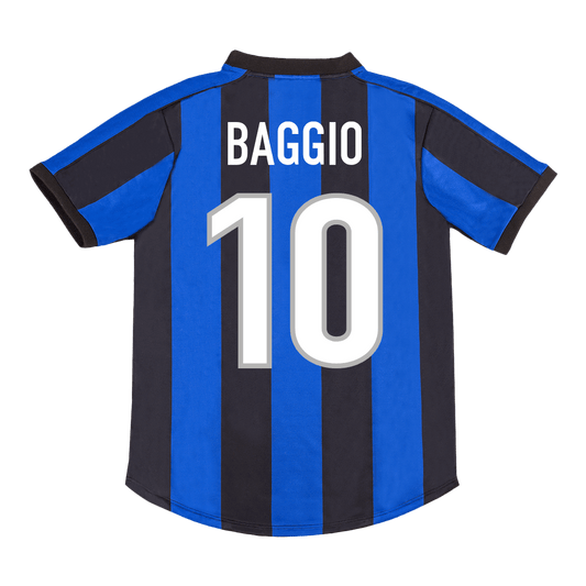 BAGGIO #10 Inter Milan Hemmatröja 1999/00 Retro Tröja
 Blå och svart
