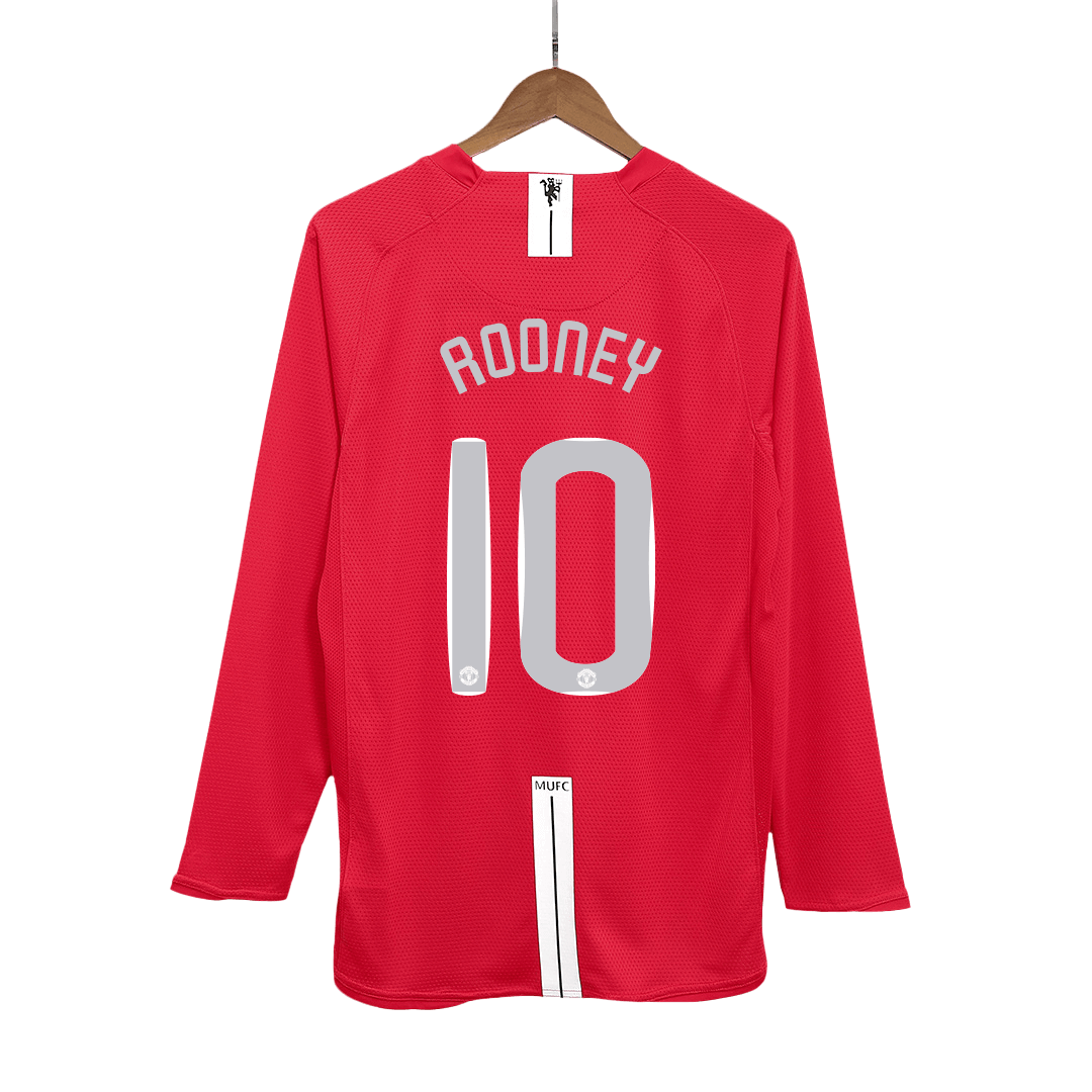 ROONEY #10 Manchester United Hemmatröja 2007/08 Retro Tröja
 Röd - UCL Final