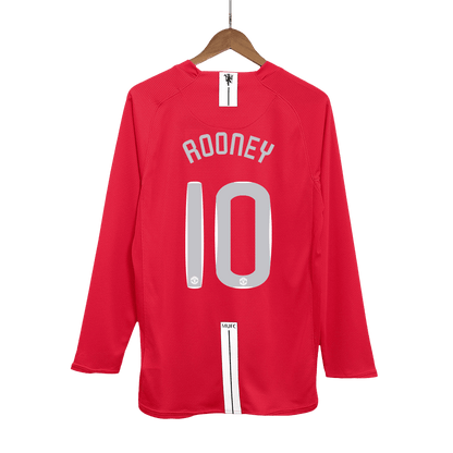 ROONEY #10 Manchester United Hemmatröja 2007/08 Retro Tröja
 Röd - UCL Final