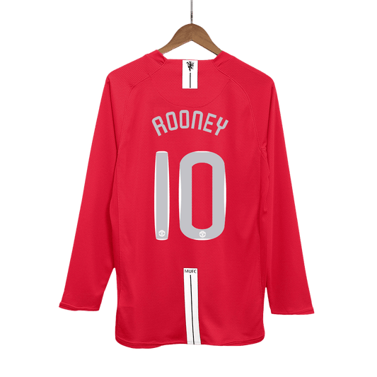 ROONEY #10 Manchester United Hemmatröja 2007/08 Retro Tröja
 Röd - UCL Final