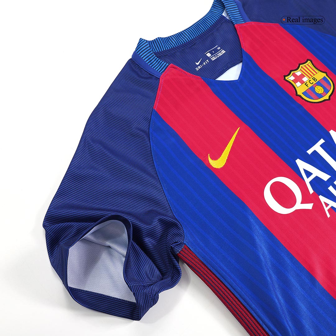 MESSI #10 Barcelona Hemmatröja 2016/17 Retro Tröja
 Röd & Blå-3