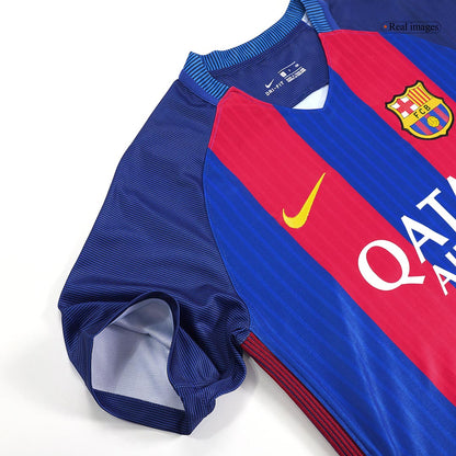 MESSI #10 Barcelona Hemmatröja 2016/17 Retro Tröja
 Röd & Blå-3