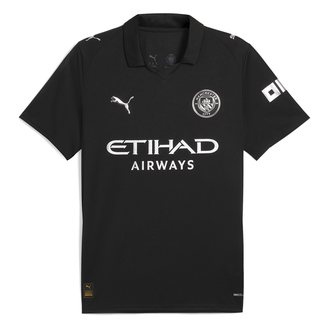 Manchester City Tröja HAALAND #9 2025/26 Borta Svart-9
