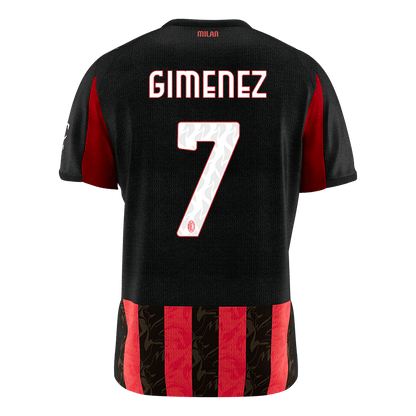 GIMENEZ #7 AC Milan Tröja 2025/26 Hemma Premium Röd & Svart-10