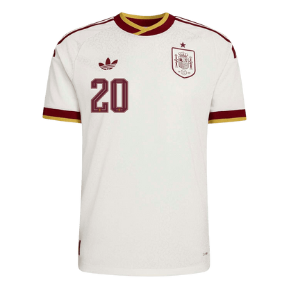 Spanien Tröja PEDRI #20 2026 Borta Autentisk Vit-9