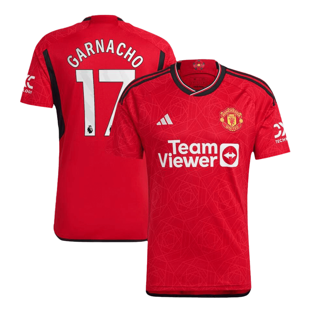 Manchester United Tröja GARNACHO #17 2023/24 Hemma Röd