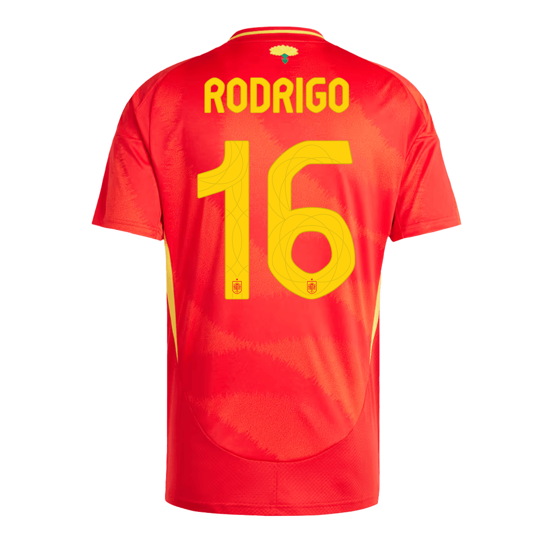 Spanien Tröja RODRIGO #16 Euro 2024 Hemma Röd-2
