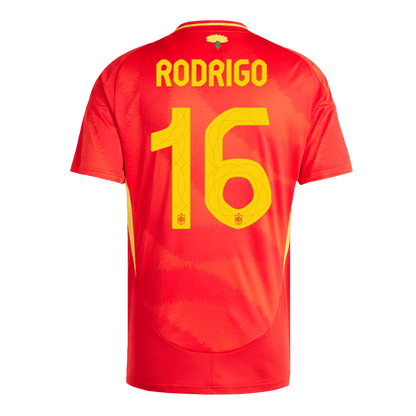 Spanien Tröja RODRIGO #16 Euro 2024 Hemma Röd-2