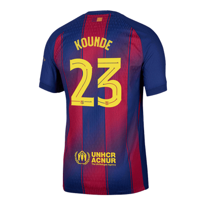 Barcelona Tröja KOUNDE #23 2025/26 Hemma Röd & Blå - UCL-14
