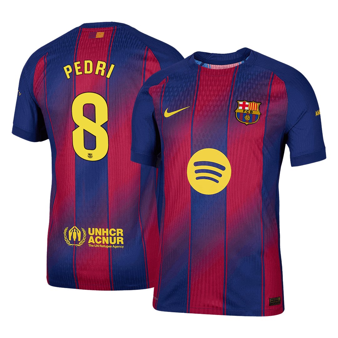 Barcelona Tröja PEDRI #8 2025/26 Hemma Röd & Blå