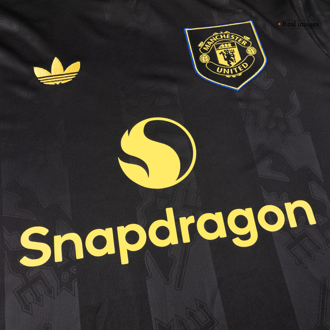 Manchester United Tröja 2025/26 Tredje Långärmad Svart-5