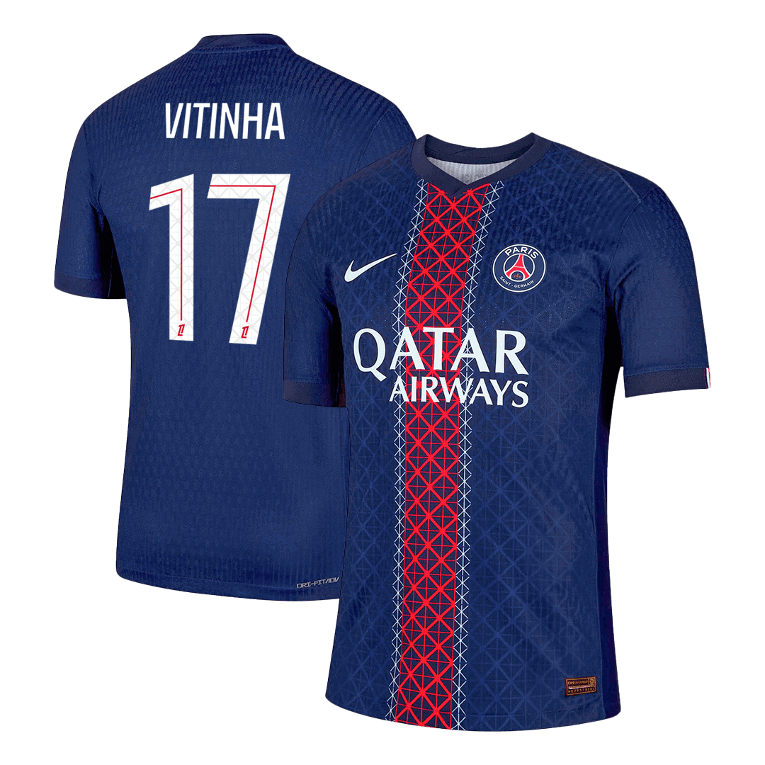 PSG Tröja VITINHA #17 2025/26 Hemma Mörkblå