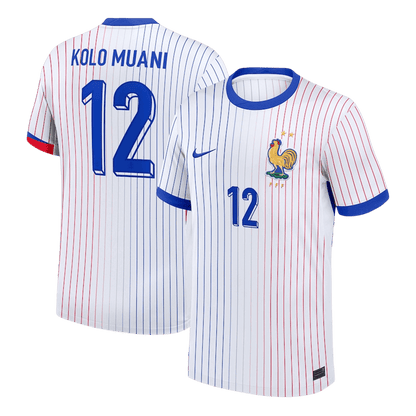 Frankrike Tröja KOLO MUANI #12 Euro 2024 Borta Vit