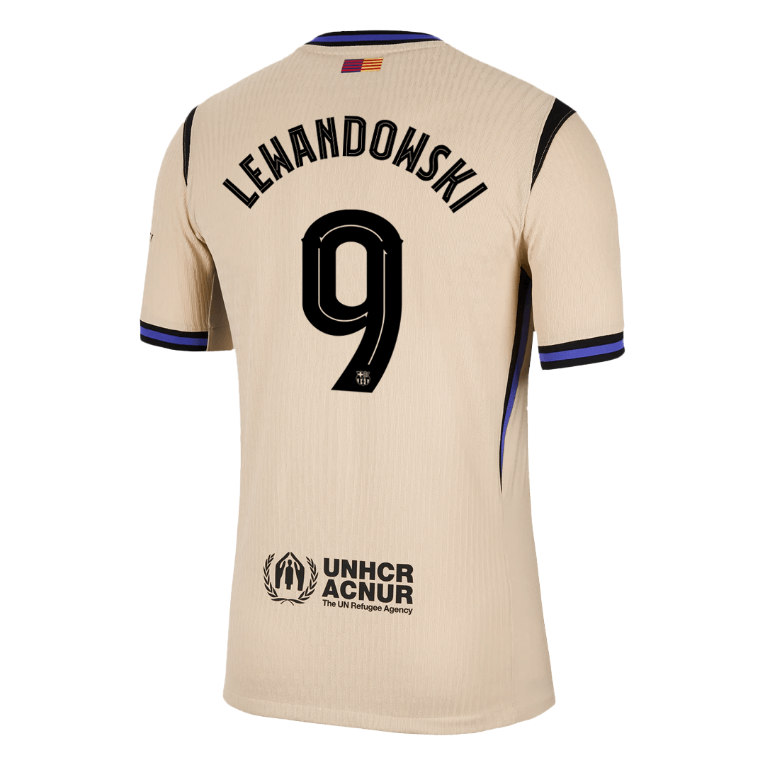 Barcelona Tröja LEWANDOWSKI #9 2025/26 Borta Gul - UCL-14