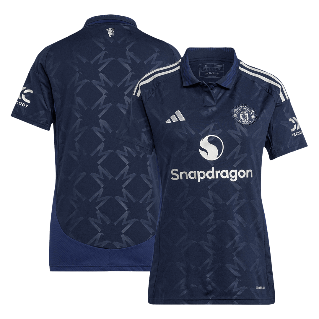 Manchester United Tröja 2024/25 Borta Mörkblå Dam-12