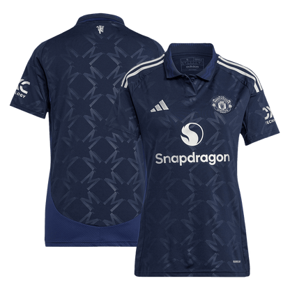 Manchester United Tröja 2024/25 Borta Mörkblå Dam-12