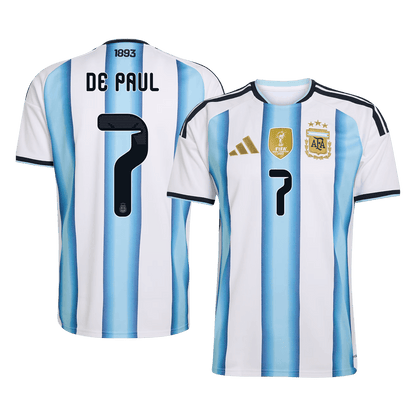 DE PAUL #7 Argentina Tröja 2026 Hemma Premium Blå & Vit