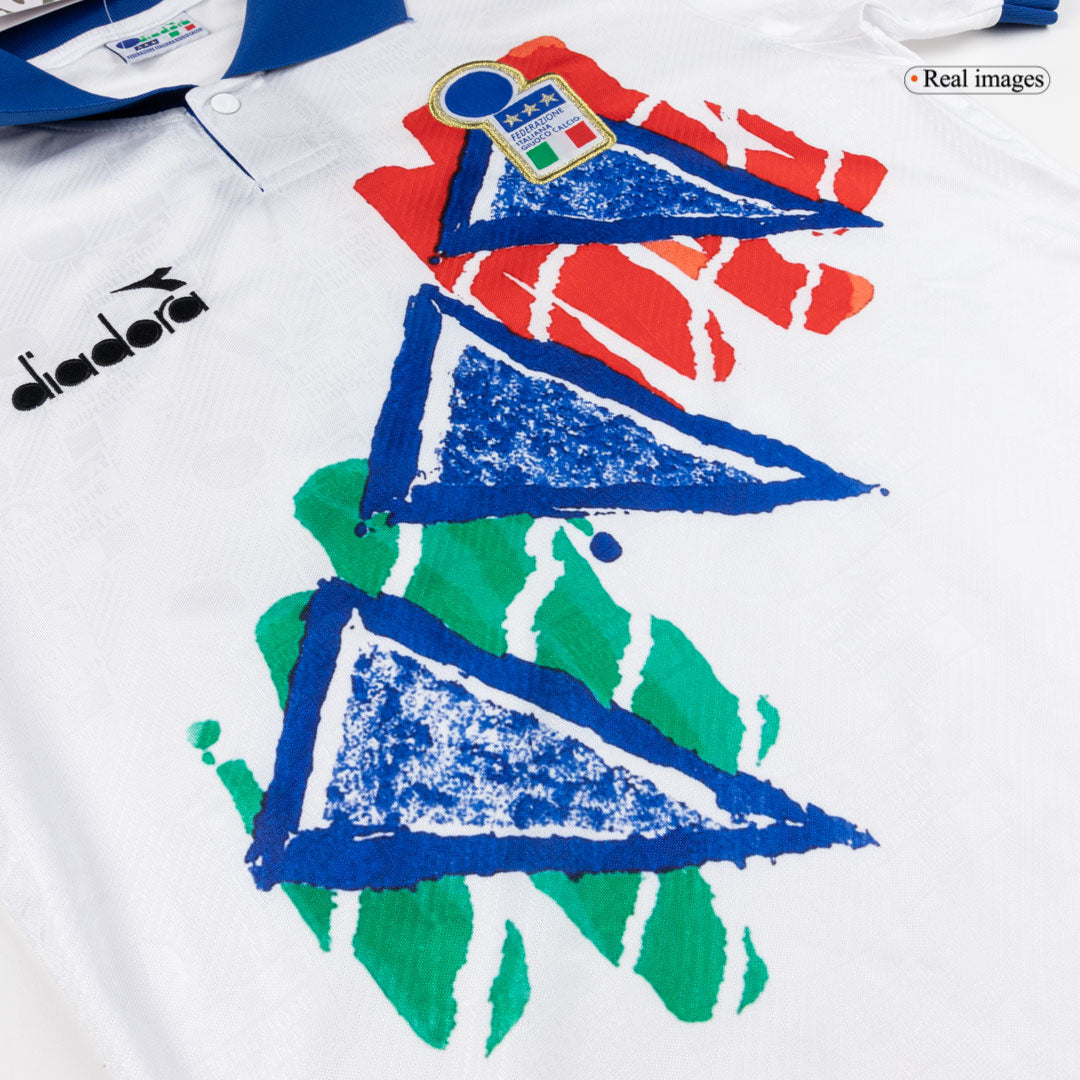 Italien Före matchtröja 1994 Retro Tröja
 Vit-3