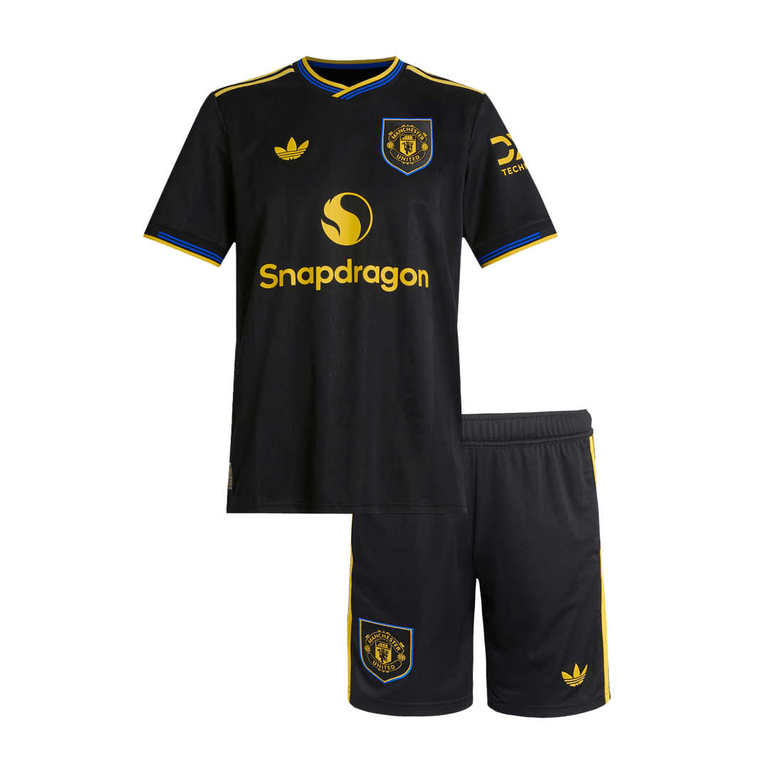 Manchester United Tröja 2025/26 Tredje Svart Barn