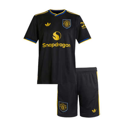 Manchester United Tröja 2025/26 Tredje Svart Barn