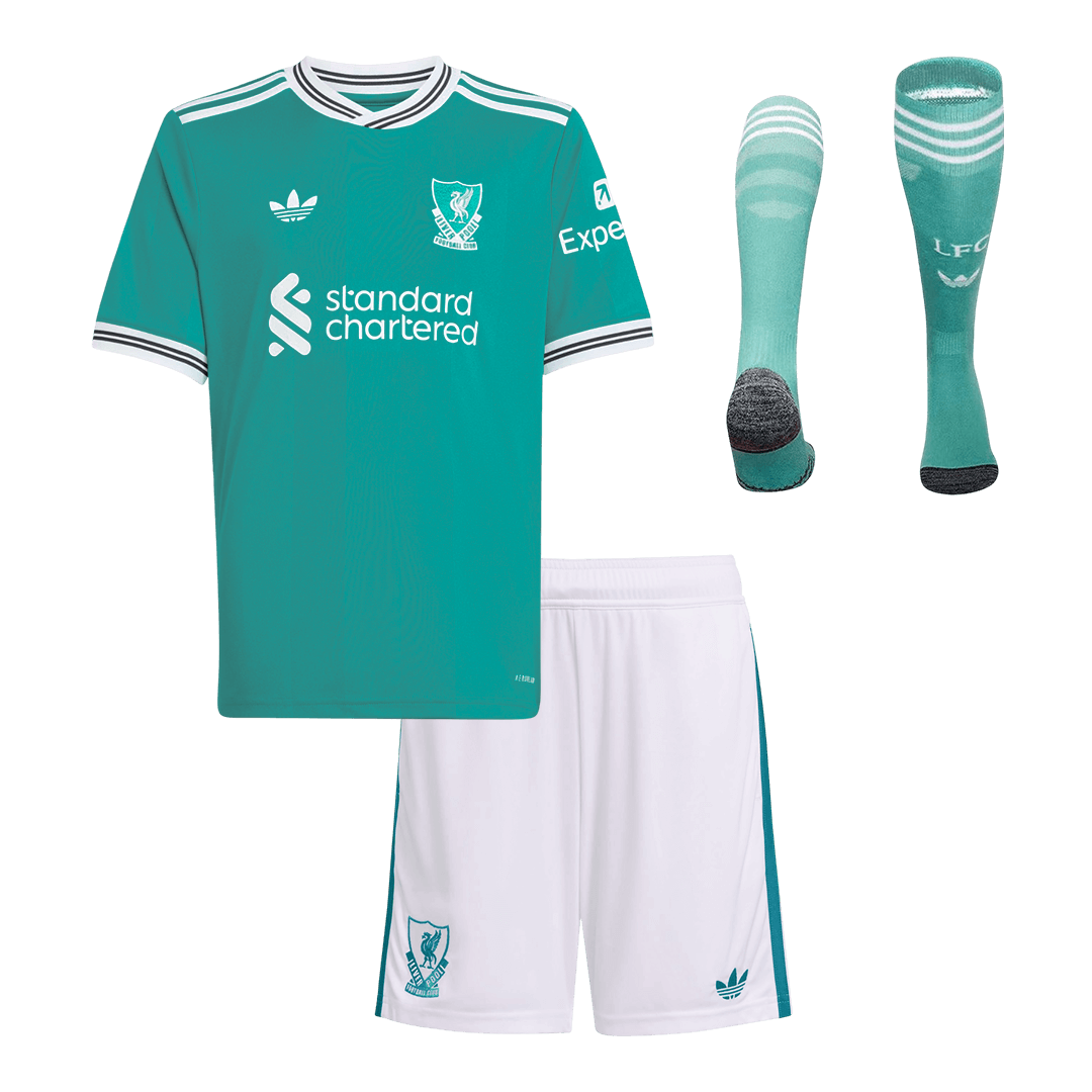Liverpool Tröja 2025/26 Tredjeställ Grön Barn