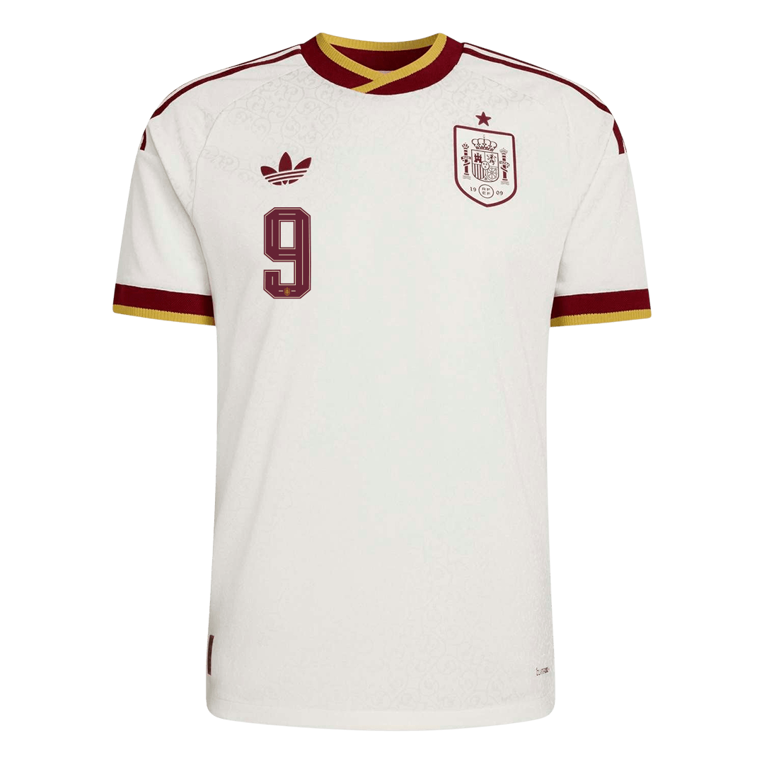 Spanien Tröja GAVI #9 2026 Borta Autentisk Vit