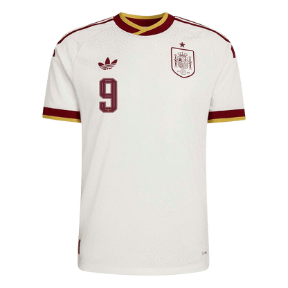 Spanien Tröja GAVI #9 2026 Borta Autentisk Vit-9