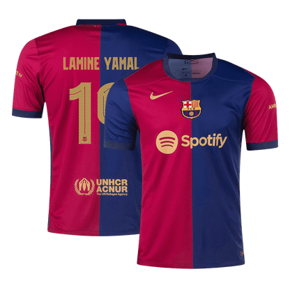 Barcelona Tröja LAMINE YAMAL #19 2024/25 Hemma Röd & Blå - UCL