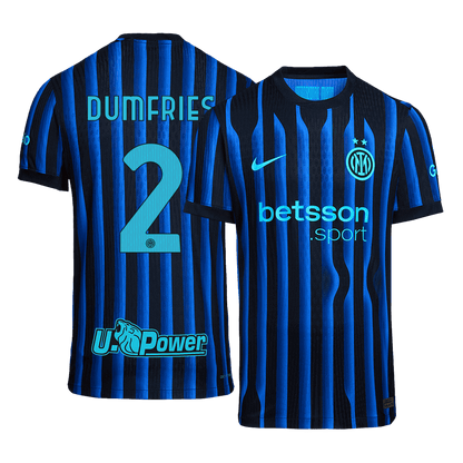 Inter Milan Tröja DUMFRIES #2 2025/26 Hemma Autentisk Blå och svart