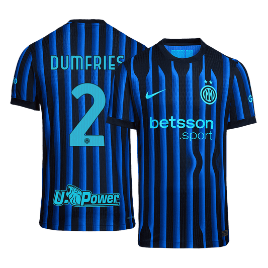 Inter Milan Tröja DUMFRIES #2 2025/26 Hemma Autentisk Blå och svart