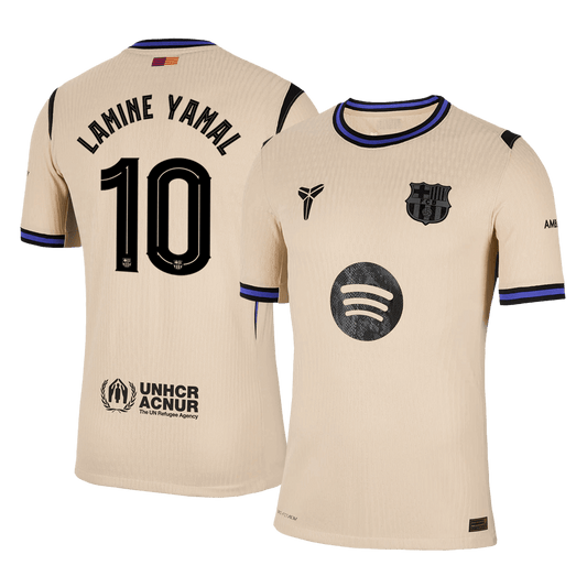 Barcelona Tröja LAMINE YAMAL #10 2025/26 Borta Gul - UCL