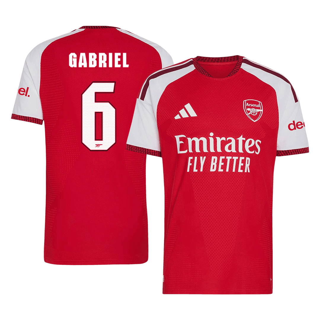 Arsenal Tröja GABRIEL #6 2026/27 Hemma Autentisk Röd - UCL