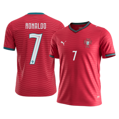 RONALDO #7 Portugal Tröja 2026 Hemma Premium Röd
