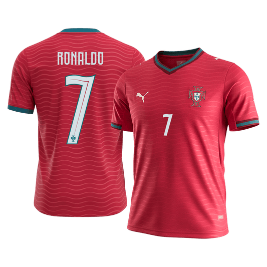 RONALDO #7 Portugal Tröja 2026 Hemma Premium Röd