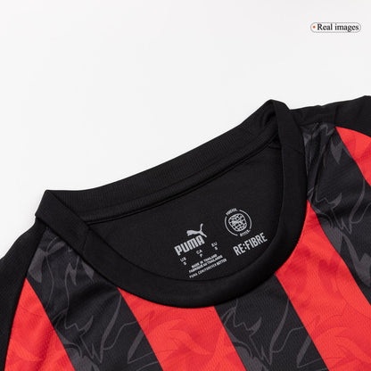 AC Milan Tröja 2025/26 Hemma Långärmad Röd & Svart-10