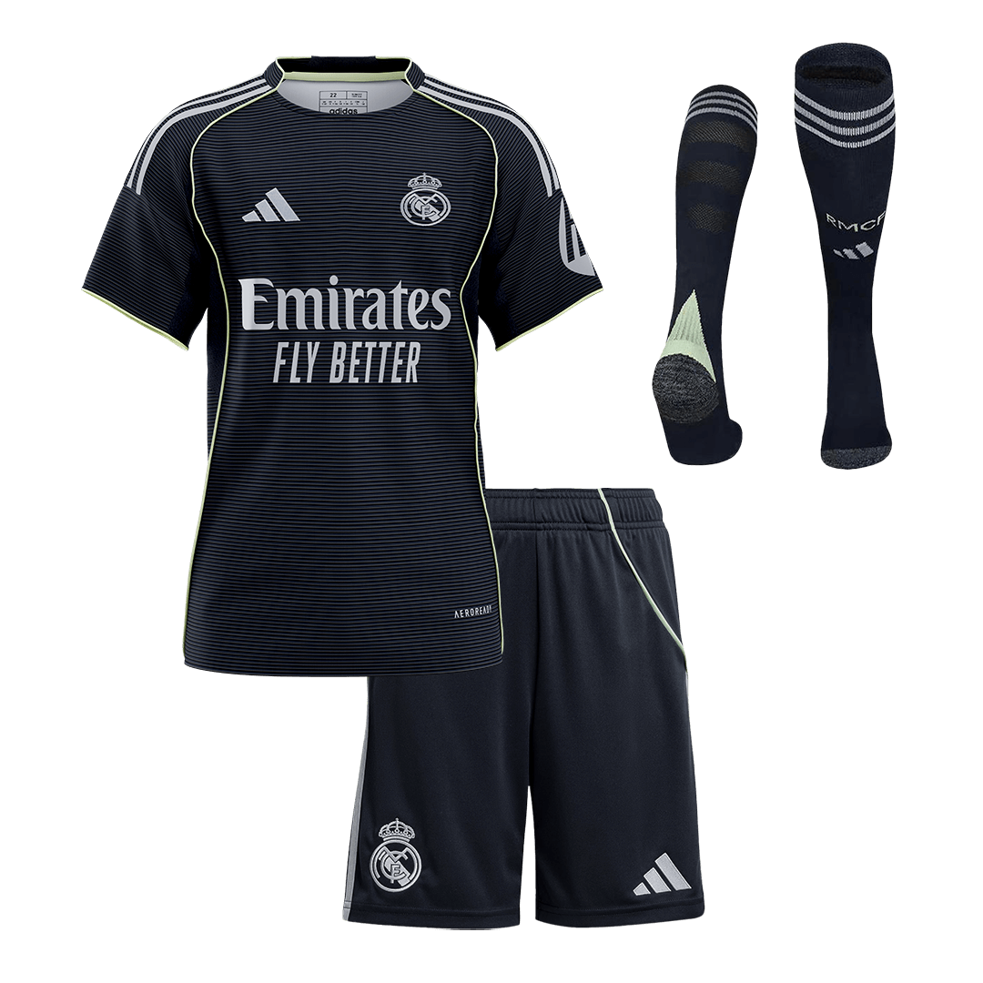 Real Madrid Tröja 2025/26 Bortaställ Mörkblå Barn