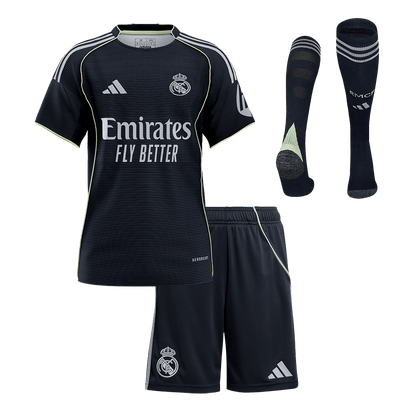 Real Madrid Tröja 2025/26 Bortaställ Mörkblå Barn