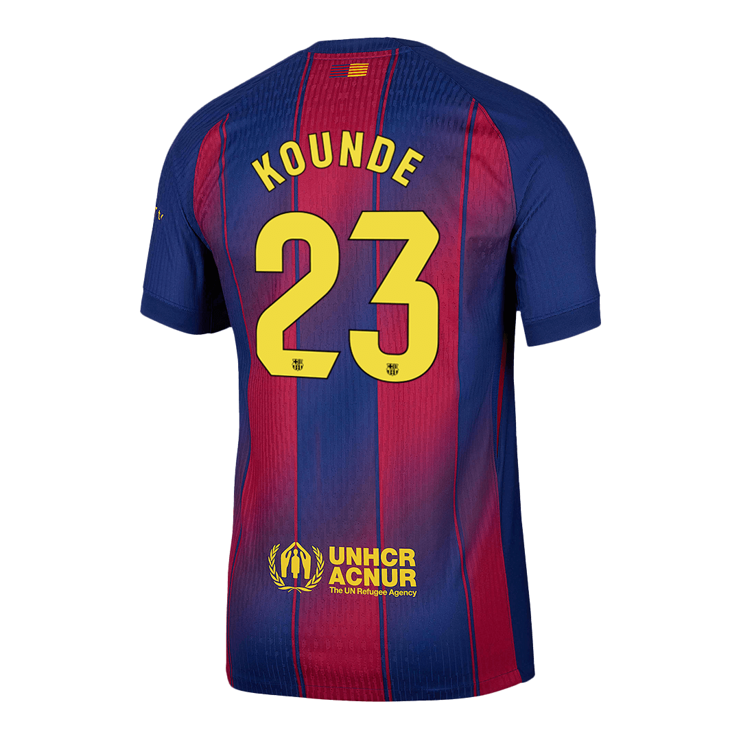 Barcelona Tröja KOUNDE #23 2025/26 Hemma Röd & Blå-14