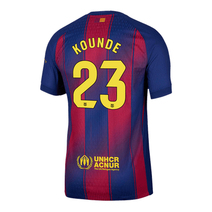 Barcelona Tröja KOUNDE #23 2025/26 Hemma Röd & Blå-14